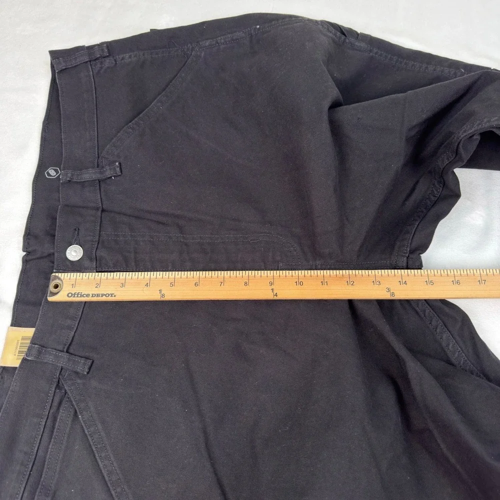 Levis 565 Workwear Loose Straight Utility Pants Black Canvas Mens 42x32 New